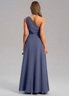 Azazie Phaedra Bridesmaid Dresses Stormy A-Line One Shoulder Chiffon Dress image2