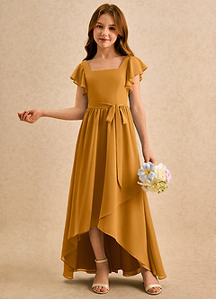 Azazie Milly Girls Formal Flower Girl Klänningar Klä A-Line i Chiffong Plisserad image4