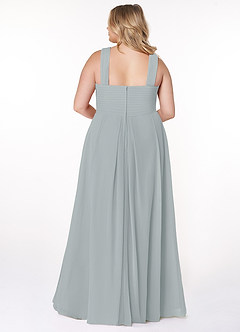 Azazie Kaleigh Bridesmaid Dresses Dolphin Grey A-Line Pleated Chiffon Dress image8