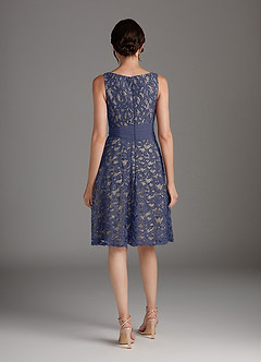 Azazie Beth Mother of the Bride Dresses Stormy Champagne A-Line Scoop Sequins Chiffon Dress image7
