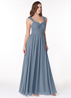 Azazie Zapheira Bridesmaid Dresses Twilight A-Line Ruched Chiffon Dress image4
