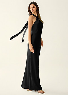 Manllanda Black Bows Satin Vacation Dress image5