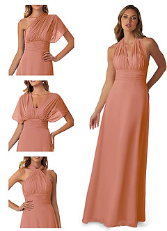 Azazie Fifi Bridesmaid Dresses MAI TAI A-Line Strapless Chiffon Convertible Dress image7