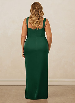 Christian Siriano Bridal for Azazie 1017 Bridesmaid Dresses Dark Green Sheath Sweetheart Neckline Stretch Satin Dress image11