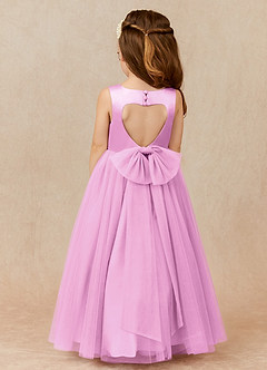Azazie Muni Flower Girl Dresses Candy Pink A-Line Bow Tulle Dress image1
