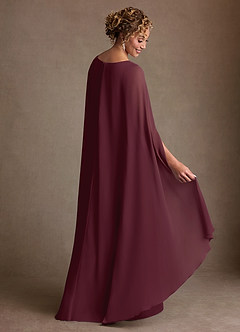 Azazie Boudica Suknie dla Matki Panny Młodej Linia A Pofałdowany Szyfon Długość podłogi Sukienka image4