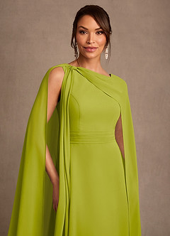 Azazie Liddie Mother of the Bride Dresses Lemongrass A-Line Pleated Chiffon Dress image6