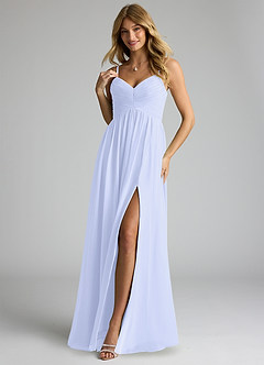 Azazie Alia Bridesmaid Dresses Lavender A-Line Pleated Chiffon Dress image3