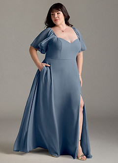 Azazie Chloe Bridesmaid Dresses Twilight A-Line Sweetheart Neckline Chiffon Dress image10