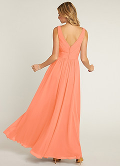 Azazie Pierrette Bridesmaid Dresses Sunset A-Line Pleated Chiffon Dress image2
