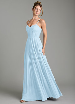 Azazie Teagan Bridesmaid Dresses Sky Blue A-Line Sweetheart Neckline Chiffon Dress image1