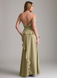 Azazie Sloane Bridesmaid Dresses Moss Green A-Line Sweetheart Neckline Chiffon Dress image7