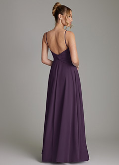 Azazie Elita Bridesmaid Dresses Plum A-Line Pleated Chiffon Dress image7