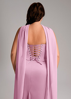 Azazie Sorrel Bridesmaid Dresses Candy Pink Mermaid Strapless Stretch Satin Convertible Dress image5