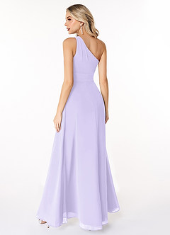 Azazie Dallas Bridesmaid Dresses Lilac A-Line One Shoulder Chiffon Dress image2