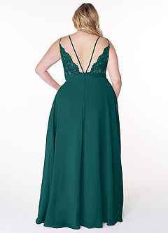 Azazie Lennon Suknie dla druhen Linia A Koronka Szyfon Do ziemi Sukienka image8