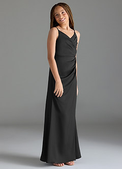 Azazie Maci Junior Klä av Sjöjungfru i Stretch Satin Plisserad image4