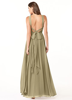 Azazie Dionne Final Sale Grape A-Line Corset Chiffon Dress image2