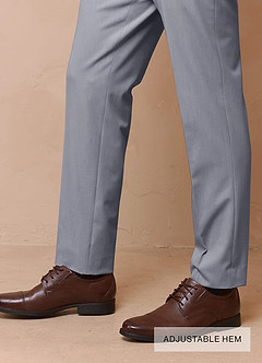 front Savile Grey Wool Blend 3-Piece Suit