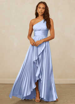 Christian Siriano Bridal for Azazie 1008 Brautjungfernkleider A-Linie One-Shoulder Stretch-Satin Kleid Eis image5
