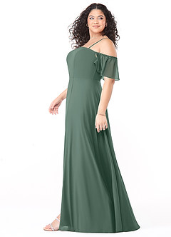 Azazie Sue Bridesmaid Dresses Sea Moss A-Line Off the Shoulder Chiffon Convertible Dress image9