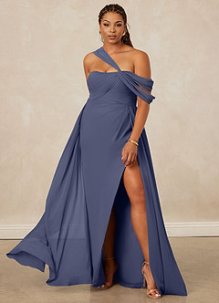 Christian Siriano Bridal for Azazie 1014 Bridesmaid Dresses Stormy A-Line Off the Shoulder Chiffon Dress image9