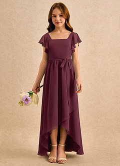 Azazie Milly Girls Formal Flower Girl Klänningar Klä A-Line i Chiffong Plisserad image3