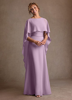 Azazie Marilla Mother of the Bride Dresses Wisteria A-Line Pleated Chiffon Dress image6