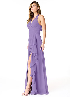 Azazie Aviv Bridesmaid Dresses Tahiti A-Line Pleated Chiffon Dress image3