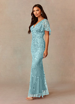 Upstudio Petaluma Final Sale Champagne Mermaid V-Neck Sequins Dress image1