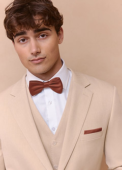 front Stretch Satin Bow Tie and Pocket Square Set