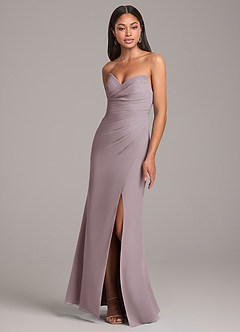 Azazie Yola Bridesmaid Dresses Dusk Sheath Pleated Chiffon Convertible Dress image3