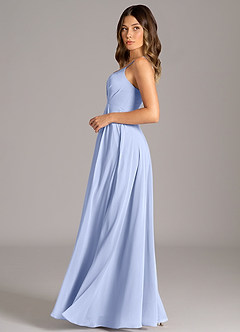 Azazie Amani Suknie dla druhen Linia A Pofałdowany Szyfon Do ziemi Sukienka image3