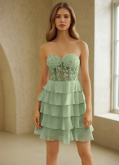 Crinelle Verde Mini vestido image4
