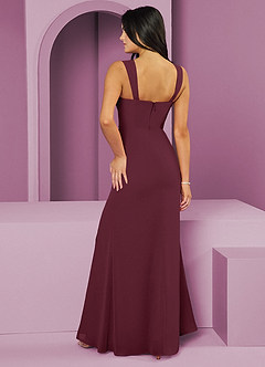 Barbie ♥ Azazie Bridesmaid Dresses Cabernet Mermaid Pleated Chiffon Dress image2