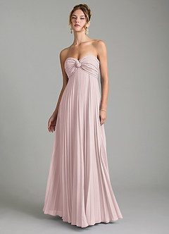 Azazie Tempest Bridesmaid Dresses Blushing Pink Empire Corset Chiffon Convertible Dress image4