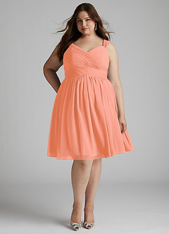 Azazie Angie Bridesmaid Dresses Sunset A-Line Corset Chiffon Dress image11