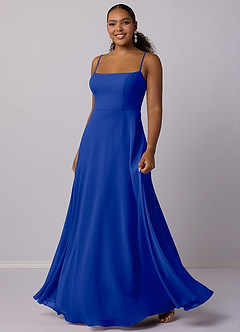 Barbie ♥ Azazie Bridesmaid Dresses Royal Blue A-Line Chiffon Dress image5