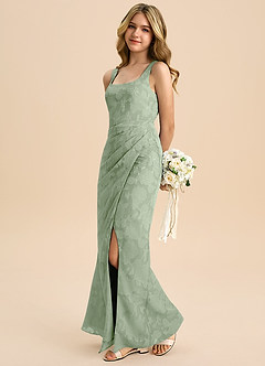 Azazie Mero Junior Klä av Tubklänning i Blommig Utbrändhet Plisserad image1