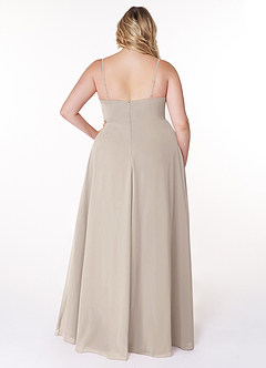 Azazie Moira Bridesmaid Dresses Frost A-Line Scoop Chiffon Dress image9