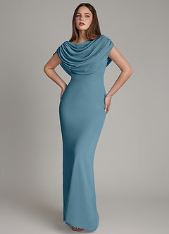 Azazie Hadley Bridesmaid Dresses Bermuda Mermaid Pleated Chiffon Dress image10