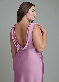 Azazie Kieryn Bridesmaid Dresses Wisteria Mermaid Pleated Stretch Satin Dress image14