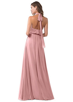 Azazie Landry Robes de demoiselle d'honneur Robe Trapèze en Maille Plissée Rose Poussiéreuse image2