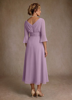 Azazie Aerynne Mother of the Bride Dresses Wisteria A-Line Pleated Chiffon Dress image2