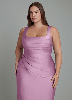 Azazie Agustina Robes de demoiselle d'honneur Robe Sirène en Satin extensible Corset Glycine image12