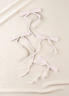 front Satin Bow Hair Clips