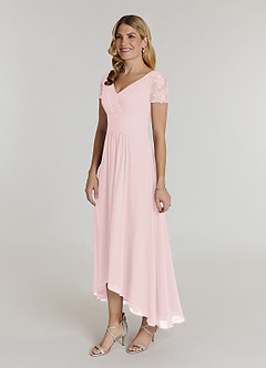 Azazie Thais Kleider für die Brautmutter A-Linie Spitze Chiffon Kleid Zartrosa image3
