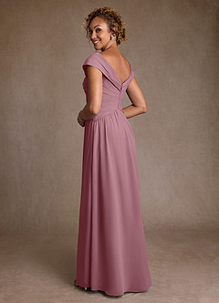 Azazie Myrtle Mother of the Bride Dresses Vintage Mauve A-Line Pleated Chiffon Dress image2