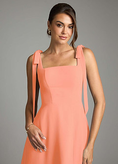 Azazie Debra Bridesmaid Dresses Sunset A-Line with Pockets Chiffon Convertible Dress image2