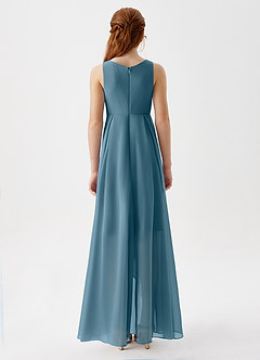 Azazie Lizette Junior Bermuda A-Line Pleated Chiffon Dress image6